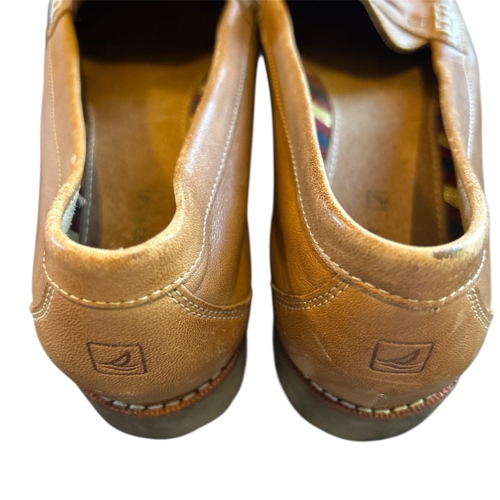 Sperry‎ Tan Leather Penny Loafers Lug Sole Women's Size 7.5 Classic Preppy - Picture 4 of 4